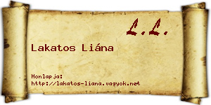 Lakatos Liána névjegykártya
